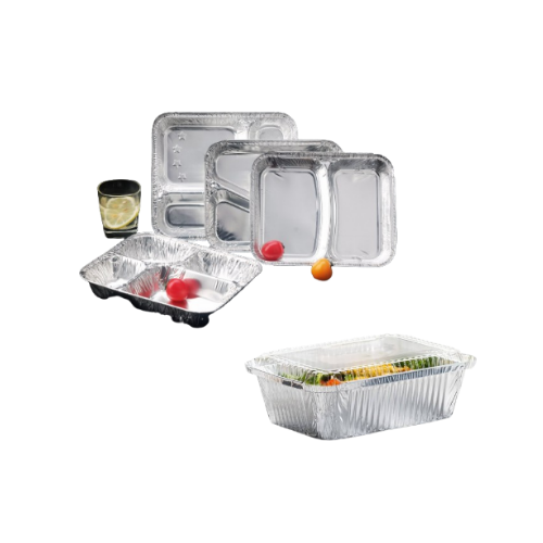 Aluminum Foil Tray Box With Lids 1650ml