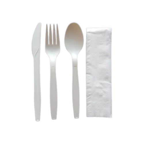 PS Fork 6" With Napkin Wrapped In Plastic
