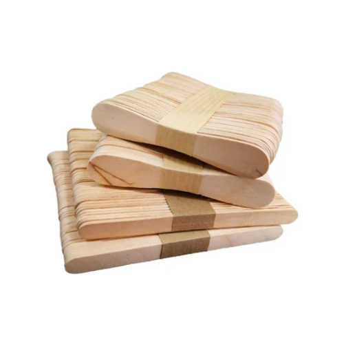 Wooden Ice Cream Flat Spoon 75mm