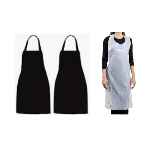 Cloth Apron Black Plain