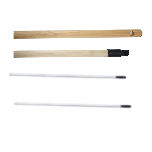 PVC Coated Wooden Handle Eucalyptus with Plastic Cap Italian Screw- Fit on for Brooms and Mops