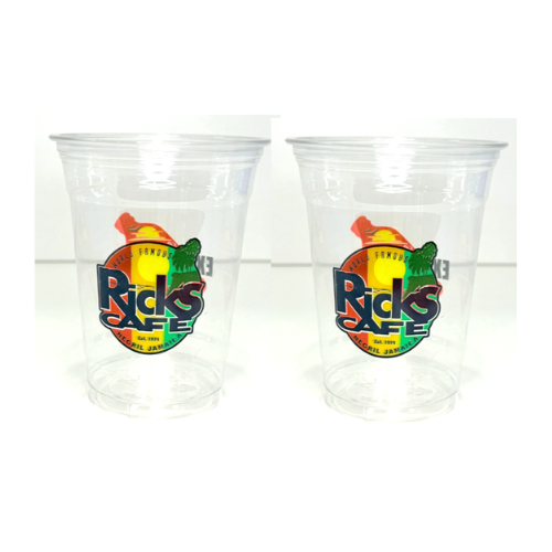 9oz Ricks Cafe & Red Stripe Experience Logo Smoothie Cups